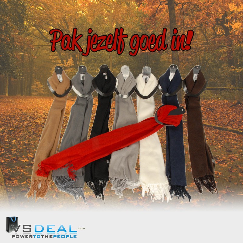 vsdeal.com - Trendy Uni fleece sjaals Megadeal 8 stuks