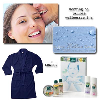 Waat? - Euro Wellness Card met Gratis Badjas (twv €39,95) en gratis Kneipp pakket (twv €9,95)