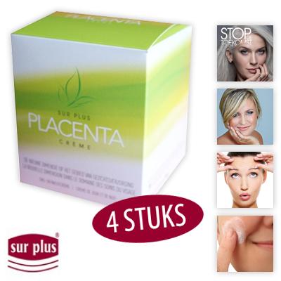 Waat? - Set van 4 Sur Plus Placenta antirimpel crèmes t.w.v. €143,80
