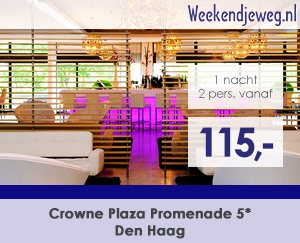 Weekendjeweg - Crowne Plaza Promenade 5* vanaf 135,-.
