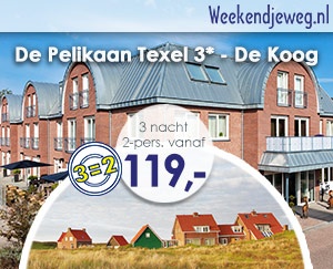 Weekendjeweg - De Pelikaan Texel 3* vanaf 118,98.