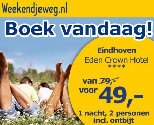 Weekendjeweg - Eindhoven, Eden Crown Hotel 4* vanaf 49,00.