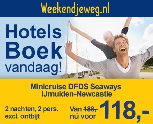Weekendjeweg - Minicruise DFDS Seaways 0* vanaf 118,-.