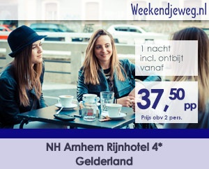 Weekendjeweg - NH Arnhem Rijnhotel 4* vanaf 75,-.