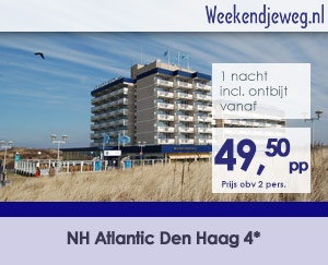 Weekendjeweg - NH Atlantic Den Haag 4* vanaf 89,-.