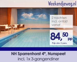 Weekendjeweg - NH Sparrenhorst 4* vanaf 169,-.