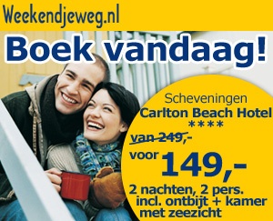 Weekendjeweg - Scheveningen, Carlton Beach Hotel 4* Vanaf 149,00.
