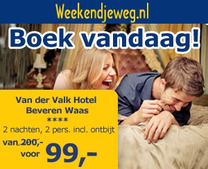 Weekendjeweg - Van der Valk Hotel Beveren 4* vanaf 99,-.