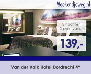 Weekendjeweg - Van der Valk Hotel Dordrecht 4* vanaf 139,-.