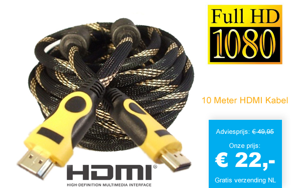 123 Dagaanbieding - 10 Meter Hdmi Kabel