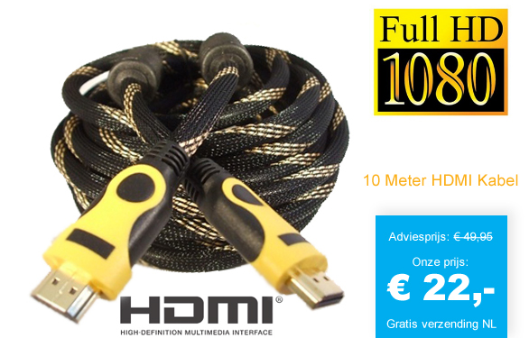 123 Dagaanbieding - 10 Meter Hdmi Kabel 123 Dagaanbieding - 10 Meter Hdmi Kabel