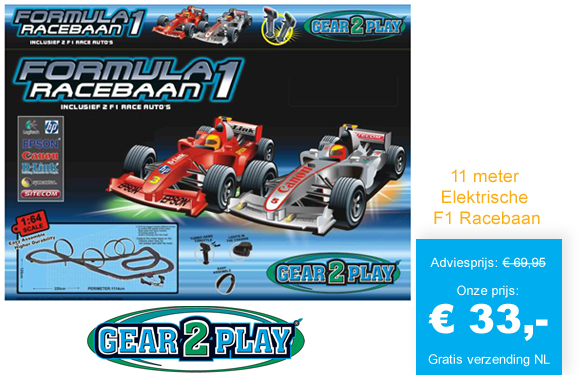 123 Dagaanbieding - 11 Meter Elektrische F1 Racebaan 123 Dagaanbieding - 11 Meter Elektrische F1 Racebaan