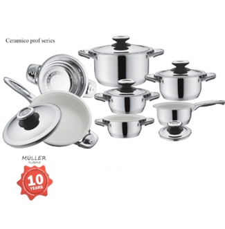 123 Dagaanbieding - 12 Delige Muller Cuisine Ceramico Pannenserie