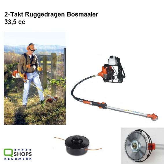 123 Dagaanbieding - 2-Takt Ruggedragen Bosmaaier 33,5 Cc 123 Dagaanbieding - 2-Takt Ruggedragen Bosmaaier 33,5 Cc