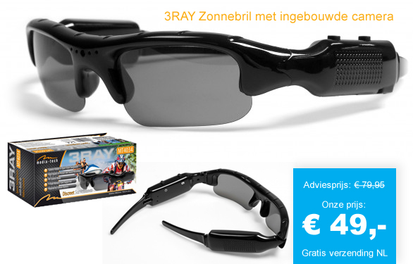 123 Dagaanbieding - 3Ray Zonnebril Met Ingebouwde Camera