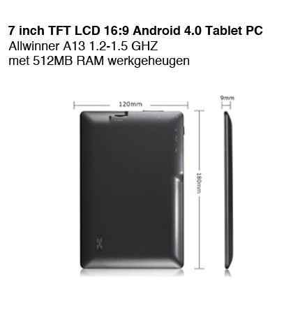 123 Dagaanbieding - 7 Inch Tft Lcd 16:9 Android 4.0 Tablet Pc 123 Dagaanbieding - 7 Inch Tft Lcd 16:9 Android 4.0 Tablet Pc
