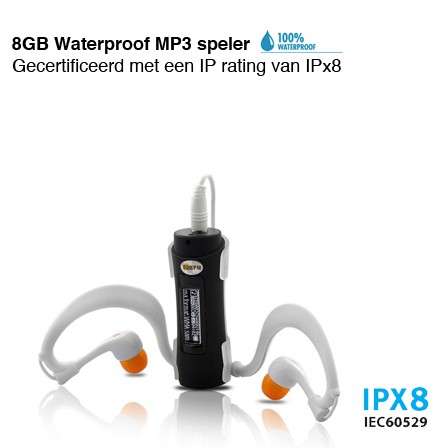 123 Dagaanbieding - 8Gb Waterproof Mp3 Speler