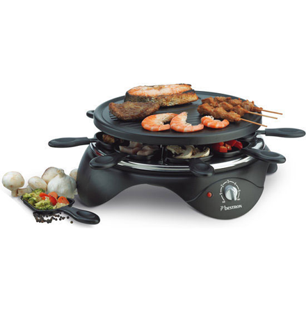 123 Dagaanbieding - Bestron Raclette-grill 8 Persoons (1200 Watt)