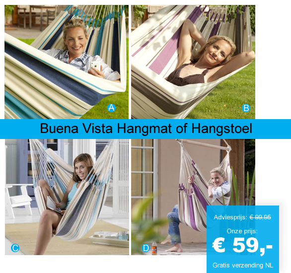 123 Dagaanbieding - Buena Vista Hangmat/hangstoel 123 Dagaanbieding - Buena Vista Hangmat/hangstoel