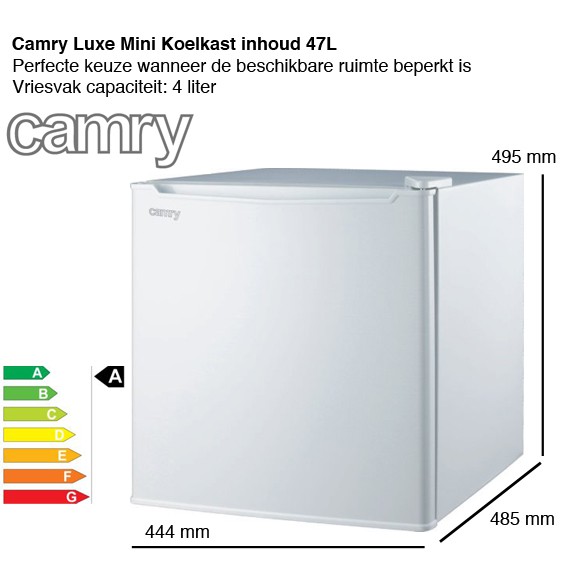 123 Dagaanbieding - Camry Luxe Mini Koelkast Inhoud 47L 123 Dagaanbieding - Camry Luxe Mini Koelkast Inhoud 47L