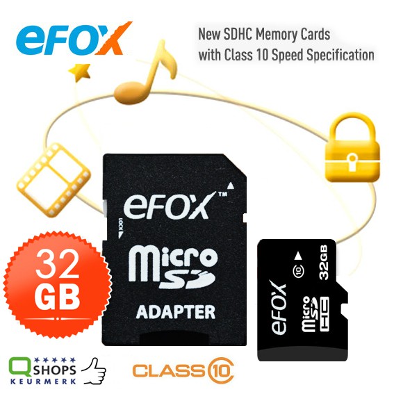 123 Dagaanbieding - Class 10 Microsd Geheugenkaart 32Gb + Adapter