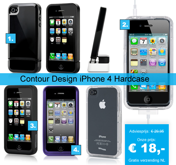 123 Dagaanbieding - Contour Design Iphone 4 Hardcase