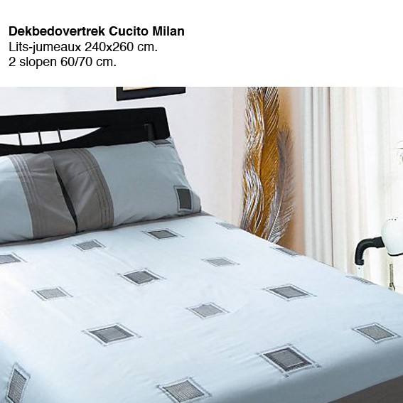 123 Dagaanbieding - Dekbedovertrek Cucito Milan Lits-jumeaux 240X260 123 Dagaanbieding - Dekbedovertrek Cucito Milan Lits-jumeaux 240X260