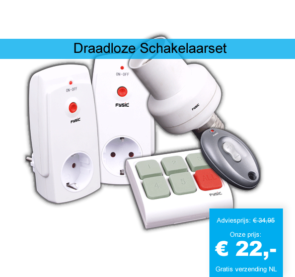 123 Dagaanbieding - Draadloze Schakelaarset