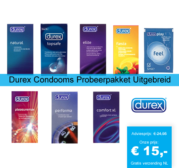 123 Dagaanbieding - Durex Condooms Probeerpakket Uitgebreid 123 Dagaanbieding - Durex Condooms Probeerpakket Uitgebreid