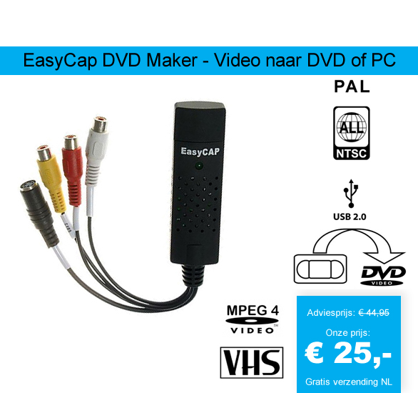 123 Dagaanbieding - Easycap Dvd Maker - Video Naar Dvd Of Pc