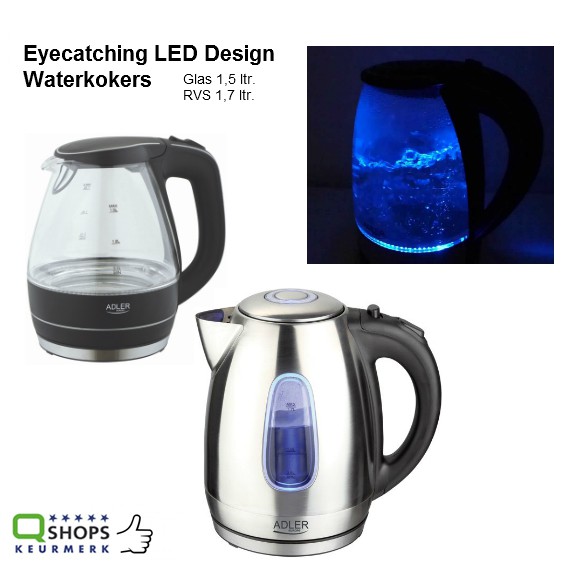 123 Dagaanbieding - Eyecatching Led Design Waterkokers 123 Dagaanbieding - Eyecatching Led Design Waterkokers