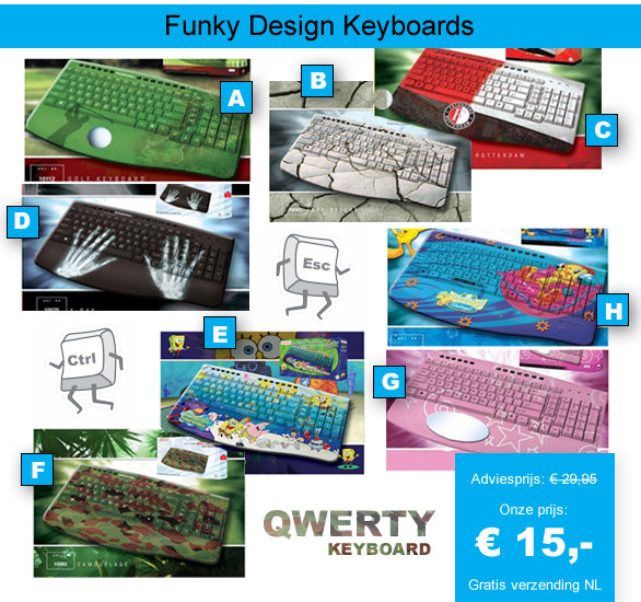 123 Dagaanbieding - Funky Design Keyboards 123 Dagaanbieding - Funky Design Keyboards