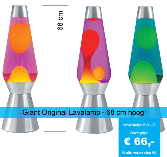 123 Dagaanbieding - Giant Original Lavalamp - 68 Cm Hoog