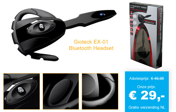 123 Dagaanbieding - Gioteck Ex-01 Bluetooth Headset