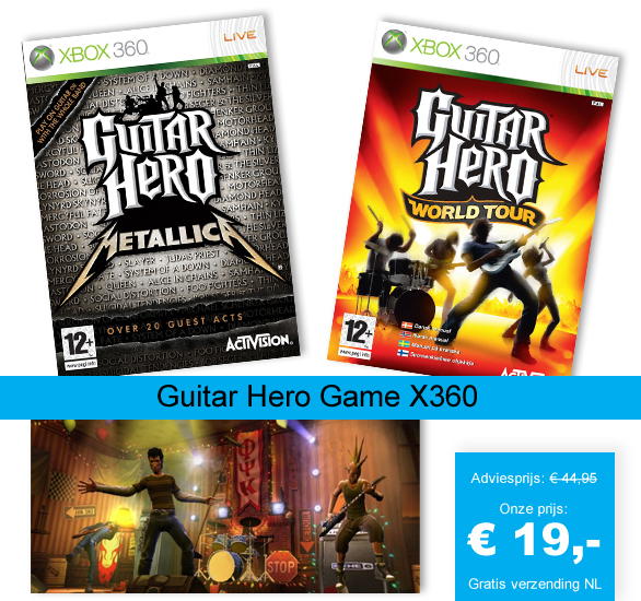 123 Dagaanbieding - Guitar Hero Game X360 (Metallica/world Tour) 123 Dagaanbieding - Guitar Hero Game X360 (Metallica/world Tour)