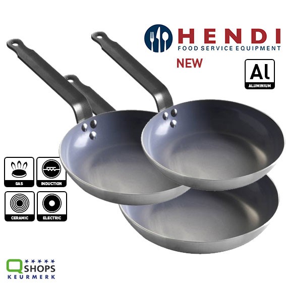 123 Dagaanbieding - Hendi 3 Stuks Aluminium Nano-keramische Koekenpannen 123 Dagaanbieding - Hendi 3 Stuks Aluminium Nano-keramische Koekenpannen
