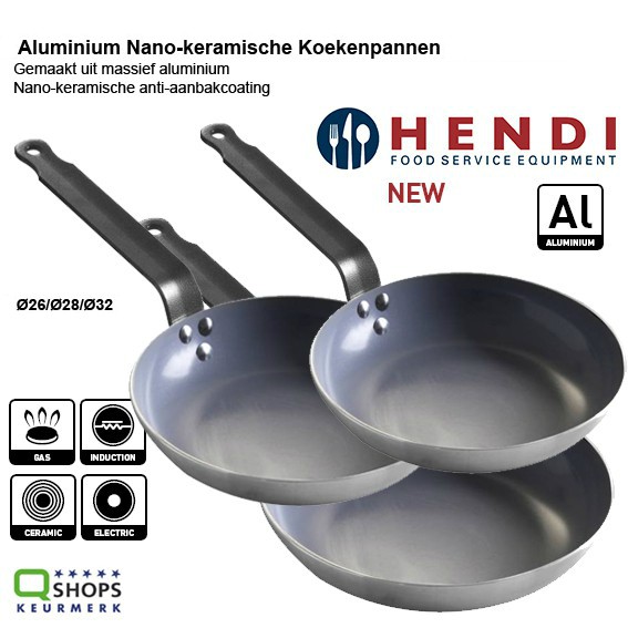123 Dagaanbieding - Hendi Aluminium Nano-keramische Koekenpannen 123 Dagaanbieding - Hendi Aluminium Nano-keramische Koekenpannen