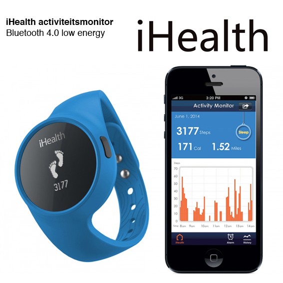 123 Dagaanbieding - Ihealth Bluetooth Activiteitsmonitor 123 Dagaanbieding - Ihealth Bluetooth Activiteitsmonitor