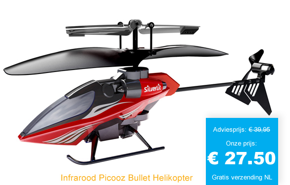 123 Dagaanbieding - Infrarood Picooz Bullet Helikopter 123 Dagaanbieding - Infrarood Picooz Bullet Helikopter