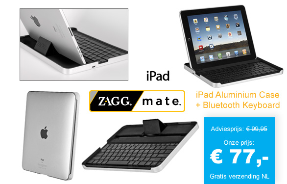 123 Dagaanbieding - Ipad Aluminium Case + Bluetooth Keyboard