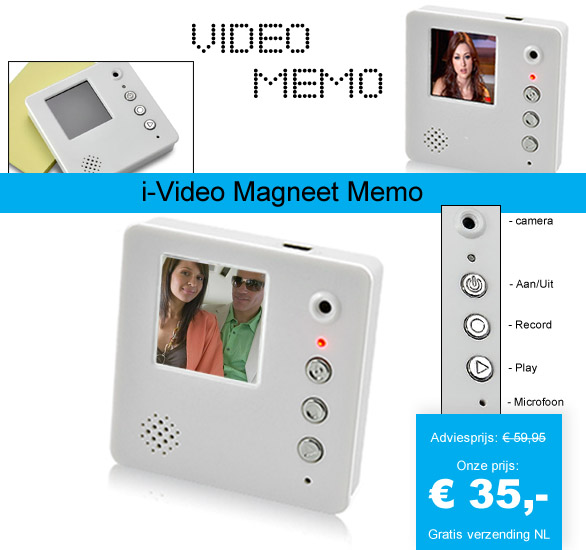 123 Dagaanbieding - I-video Magneet Memo 123 Dagaanbieding - I-video Magneet Memo