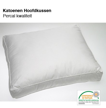 123 Dagaanbieding - Katoenen Hoofdkussen Percal Kwaliteit 123 Dagaanbieding - Katoenen Hoofdkussen Percal Kwaliteit