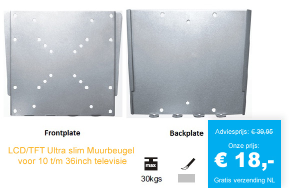 123 Dagaanbieding - Lcd/tft Ultra Slim Muurbeugel 10 T/m 36Inch