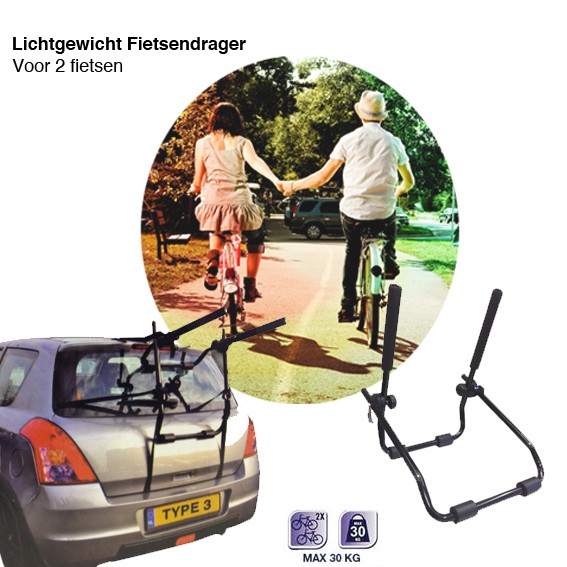 123 Dagaanbieding - Lichtgewicht Fietsendrager Voor 2 Fietsen