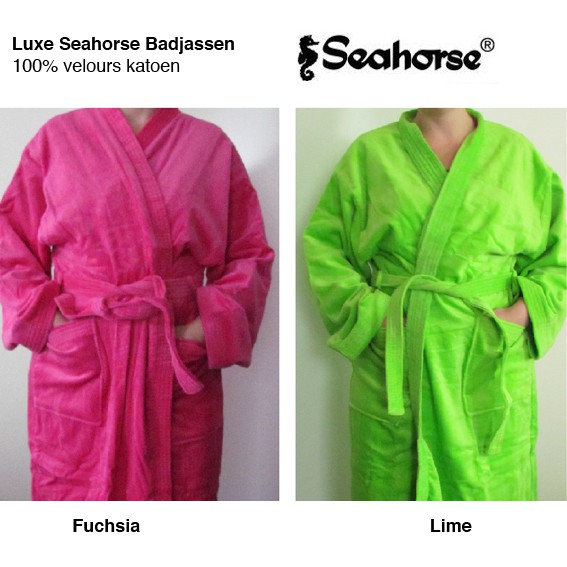 123 Dagaanbieding - Luxe Veloursbadjassen Van Seahorse 123 Dagaanbieding - Luxe Veloursbadjassen Van Seahorse