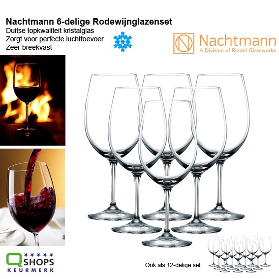 123 Dagaanbieding - Nachtmann Rodewijnglazenset Van Kristalglas (6/12-Delig) 123 Dagaanbieding - Nachtmann Rodewijnglazenset Van Kristalglas (6/12-Delig)