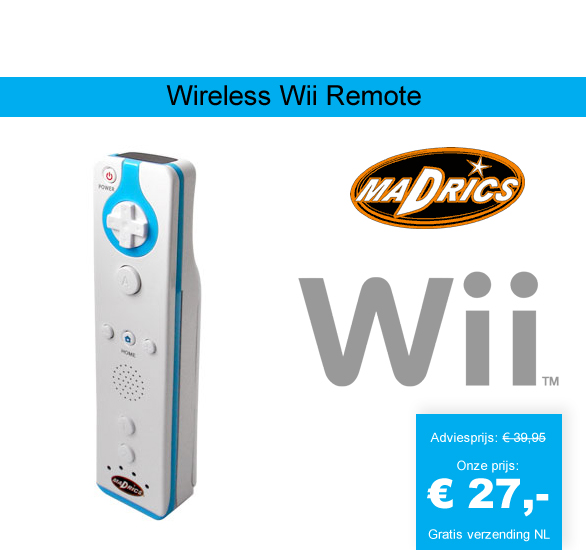 123 Dagaanbieding - Nintendo Wii: Wireless Remote