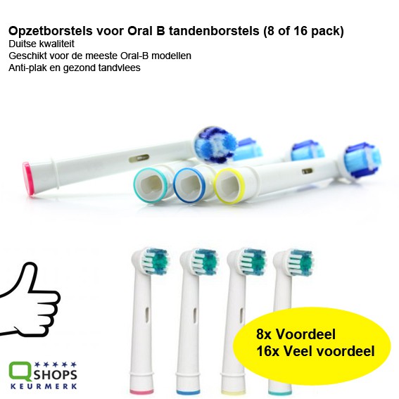 123 Dagaanbieding - Opzetborstels Voor Oral B Tandenborstels (8 Of 16 Pack) 123 Dagaanbieding - Opzetborstels Voor Oral B Tandenborstels (8 Of 16 Pack)
