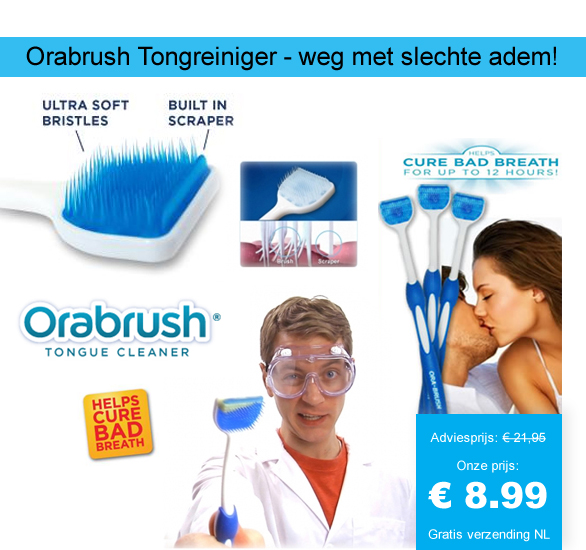 123 Dagaanbieding - Orabrush Tongreiniger - Weg Met Slechte Adem! 123 Dagaanbieding - Orabrush Tongreiniger - Weg Met Slechte Adem!