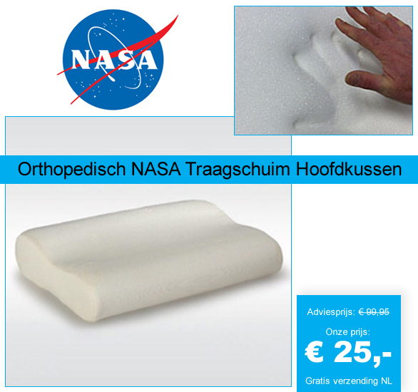 123 Dagaanbieding - Orthopedisch Nasa Traagschuim Hoofdkussen